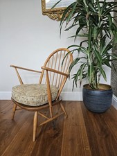 Vintage Ercol Armchair, Windsor Back Tub Chair Model No. 305, Mid-Century