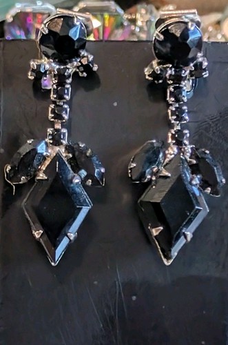 Vintage black rhinestone - vintage,