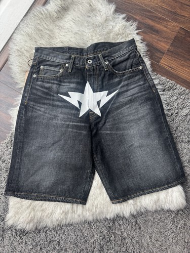 Bape twin sta denim shorts - twin, |