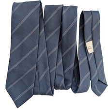 Pierre Pascal Vintage Blue Striped Skinny Necktie Tie Races Formal Smart Casual