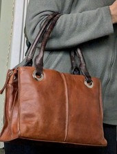Clarks Brown Leather Grab Bag