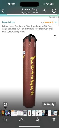 Nearly new punching bag and - nearly,