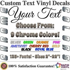 Chrome Custom Vinyl Lettering