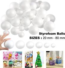 ROUND POLYSTYRENE SOLID BALLS 20mm 80mm PARTY SWEET TREE STYRO FOAM CRAFT BALL