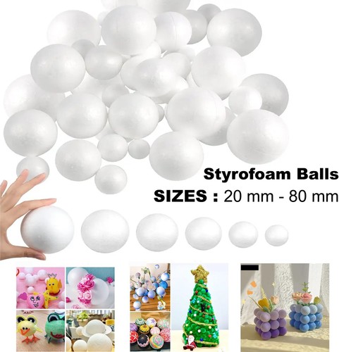 Round polystyrene solid balls - round,