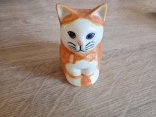 Quail Pottery Cat Figurine -