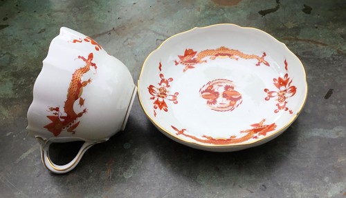 Meissen piece coffee - piece, red