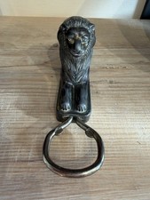 Rare Vintage Cast Metal Lion Bottle Opener Barware