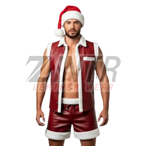 Mens leather santa claus - leather,