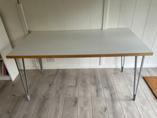 Ikea table with metal legs...solid white
