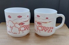 Vintage/Retro Arcopal France Landcape Mugs X 2