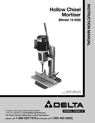 Delta 650 hollow chisel - delta, 14-650