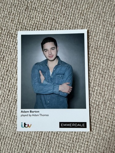 Emmerdale cast card adam - card,