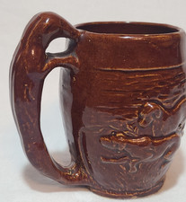 Vintage Brown Glazed Hunting