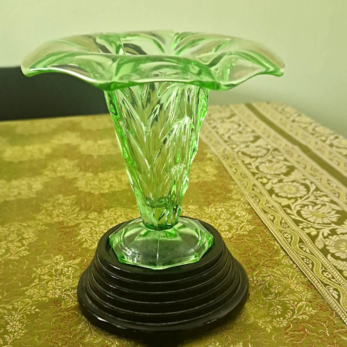 1930s art deco green - deco, glass