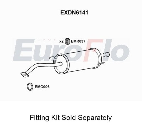 Rear muffler silencer insert - rear,