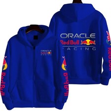 Luxury Red Bull Couple Zip Hoodie – Men's Winter Jacket for Racing & Outdoors