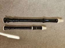 Two Vintage Recorders, Aulos And Rahma Made On Japan And France.