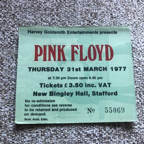 Pink floyd ticket - floyd, bingley