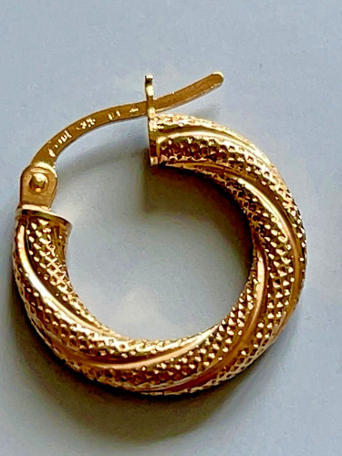 Hoop earrings 9ct - hoop, yellow
