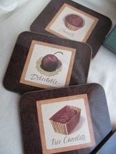 Set 6 Jason Coasters - Chocolate Desserts - New - Boxed