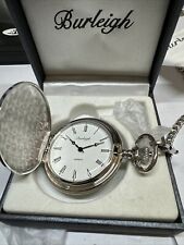 Burleigh Full Hunter Pocket Watch,with Albert Chain.boxed.Free Engraving