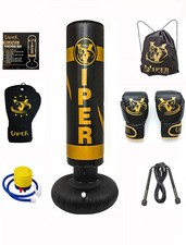 Kids Junior Girls Boxing Free Standing Punch Bag Set Gloves Children Inflatable 