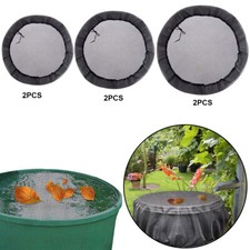 2PCS Adjustable Mesh Covers for Rain Barrel Water Butt Outdoor Leaf Filter Net