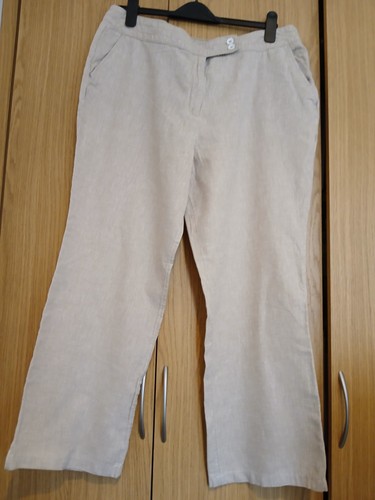 Ladies beige trousers size - beige,