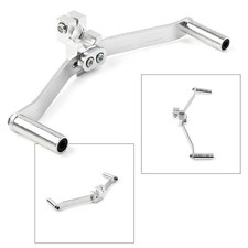 Motorcycle Dual Way Gear Shift Lever Footrest Pedal Shifter Silver Aluminum 1PC