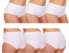 12 PACK Womens Ladies Underwear Knickers Full Mama Cotton Briefs Pants Lingerie