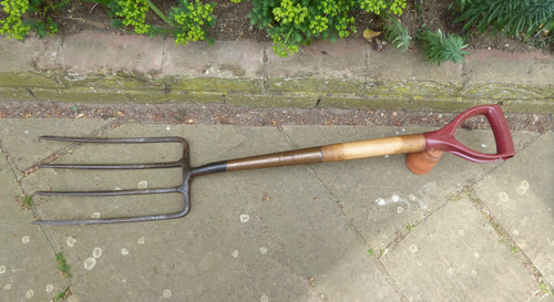 Vintage garden fork spear - vintage, &