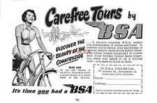 BSA Ladies' Touring Bicycle ADVERT Small Vintage 1950s Print Ad 162/09