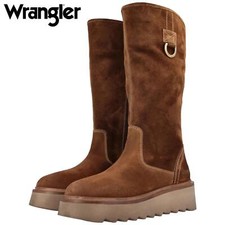 Wrangler Womens Boots Jane Hi Tobacco Brown Ladies Leather Suede Shoes WL22535A