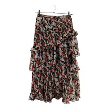 ted baker  womens midi skirt multicoloured ted domie zip closure size 10 new