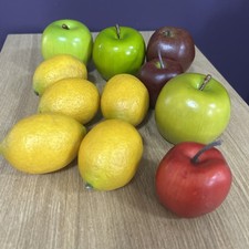 Fake Faux Fruit Set Vintage Realistic Full Life Size Artificial Home Decor Set 4