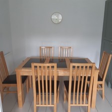 dining table and chairs 6 wood