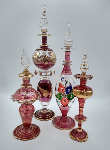 Egyptian perfume bottle - bottle, glass