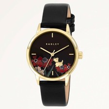 Radley Ladies Watch RY21906A Black Leather Strap - New & Boxed - RRP £89.95