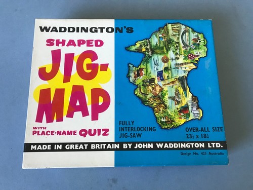Jig map australia - australia, waddingtons