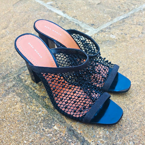 Zara black beaded - black, mesh