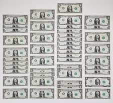 LOT OF(45) $1 US ONE DOLLAR