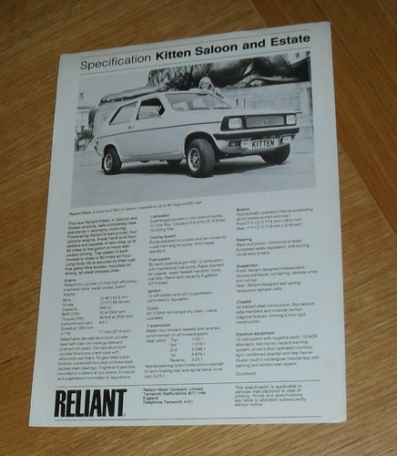 Reliant kitten saloon estate - kitten,