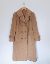 Admyia London Coat Size 14 Ladies Camel Hair Wool Mohair Beige Vintage England