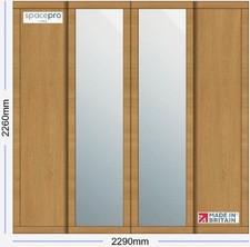 Spacepro 4 Door Shaker Oak 2x