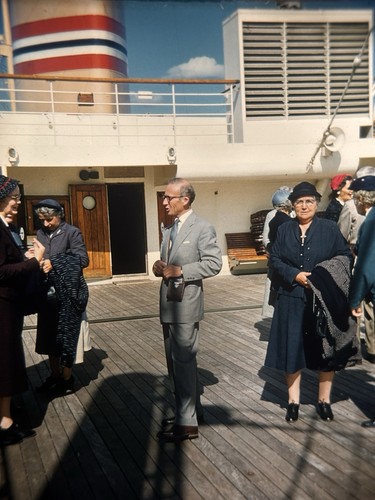 Aboard cruise ship - ship, 1950s