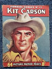 Cowboy Picture Library Comic No. 74 Kit Carson Rare Western comic from 1950's!