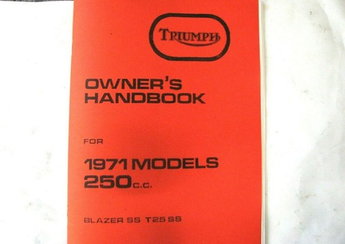 Triumph blazer t25ss owners - triumph,