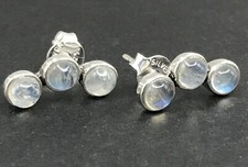 Rainbow moonstone stud - moonstone,
