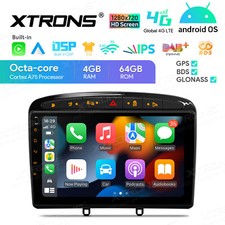 Android 14 8-Core 4+64G Car Stereo Radio GPS Car Play DAB for Peugeot 308 408 UK